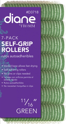 SELF GRIP ROLLERS GREEN 11/16 INCH 7-PACK 